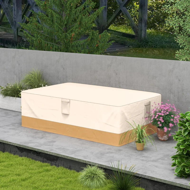 Outsunny Garden Furniture Covers Waterproof, 600D Oxford Outdoor Furniture Cover with 4 Air Vents, 275 x 208 x 78 cm, Beige