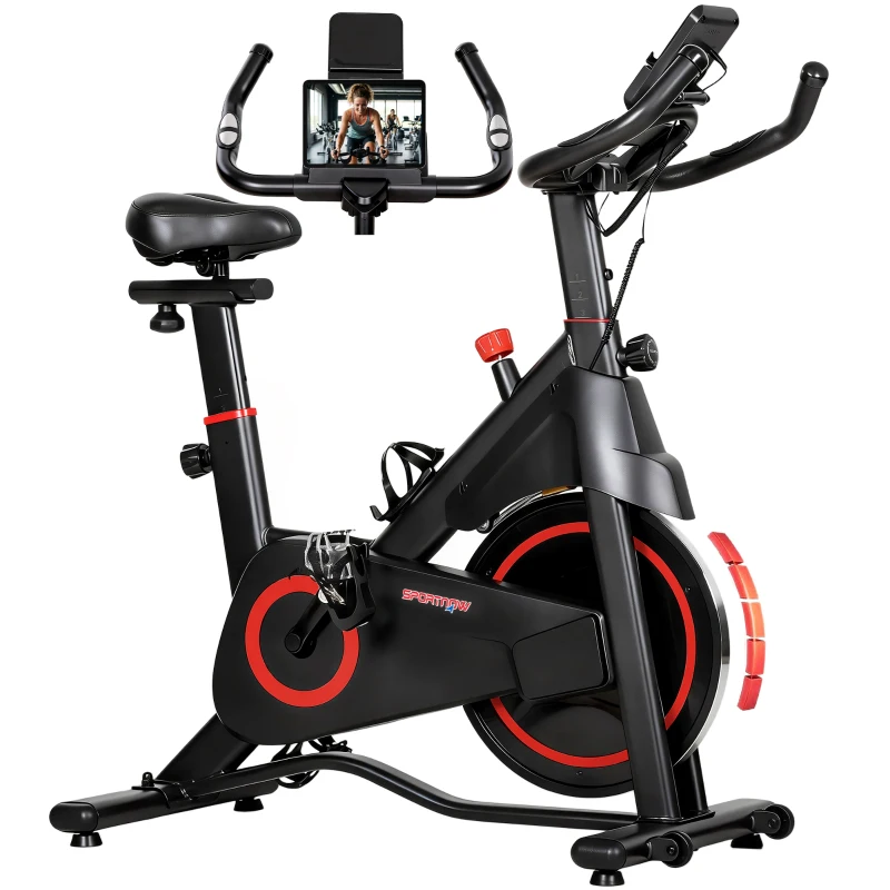SPORTNOW Exercise Bike, Stationary Bike with Adjustable Magnetic Resistance, Indoor Cycling Equipment with LCD Display