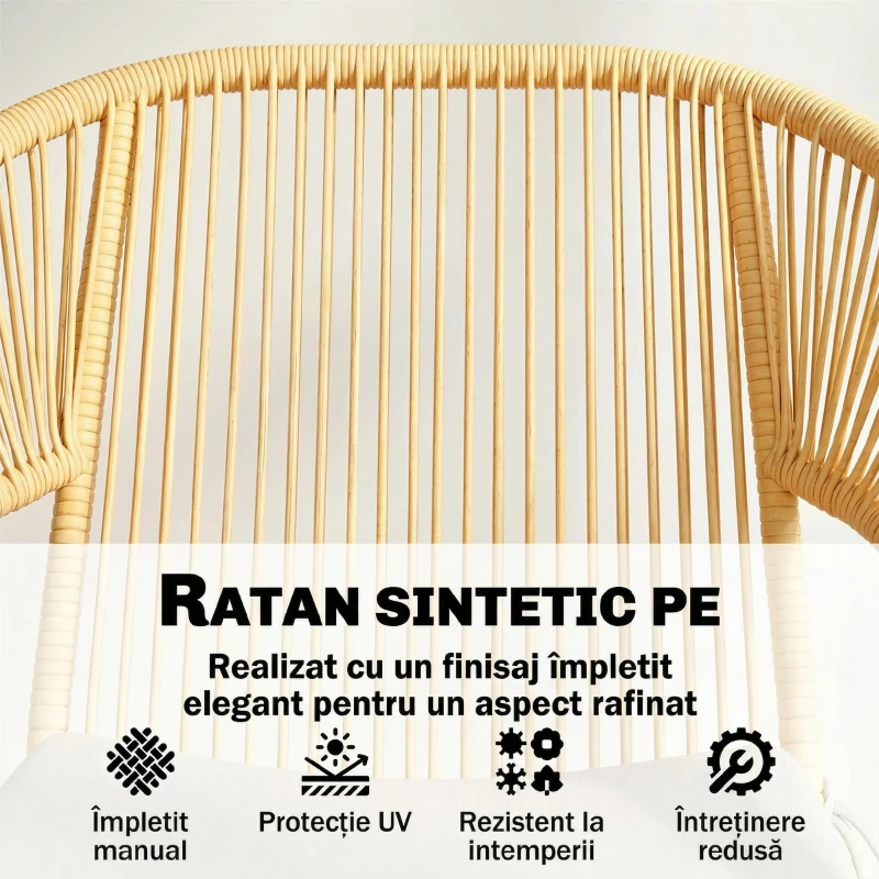 Outsunny bistro mobilier ratan polyrattan