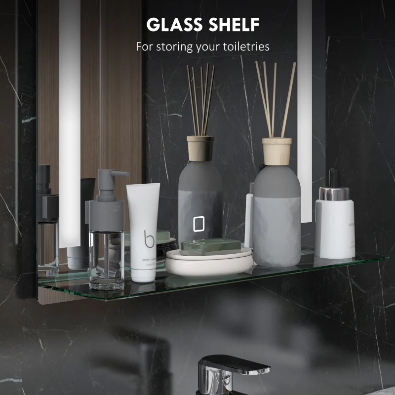 Lustro łazienkowe z oświetleniem, 3 kolory światła