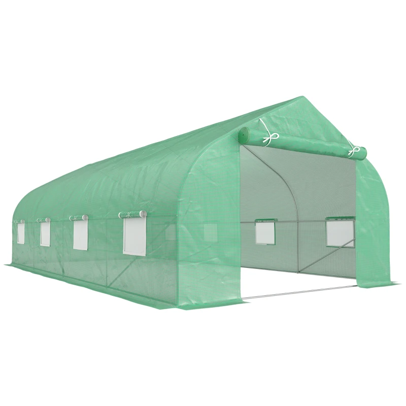 Outsunny Serre de jardin tunnel tente bâche 6x3x2m grande taille