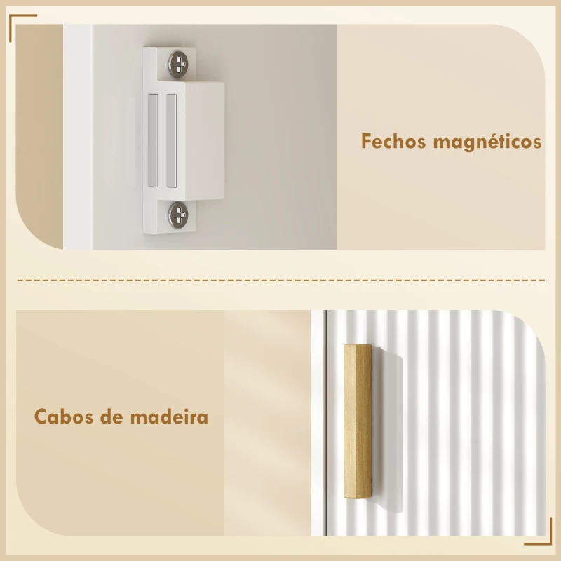 HOMCOM Coluna Estreita para Casa de Banho com Prateleiras Ajustáveis, Gaveta e Compartimento Aberto, 31,5x29,7x171,5 cm, Branco