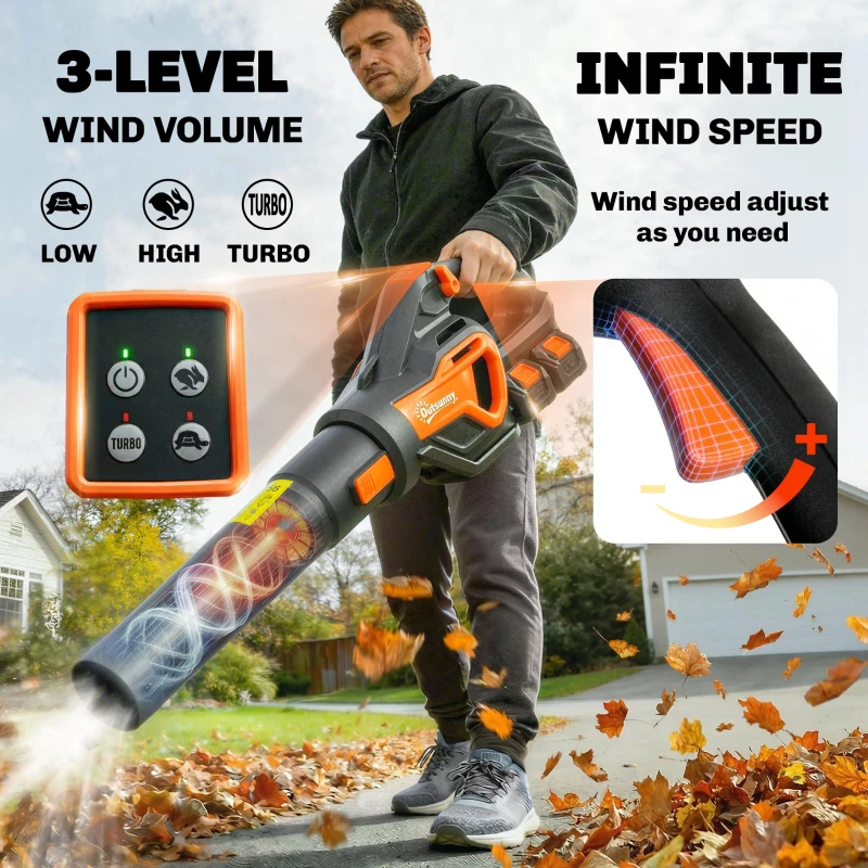 Outsunny laubgebläse kleiner outdoor sauger klein garten staubsauger akku-laubsauger elektrisch bläser akkulaubbläser laubpüster gartenföhn laubföhn akkubläser püsterich