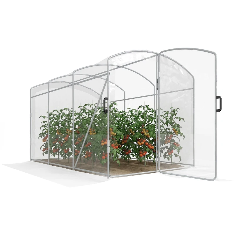 Outsunny Folienowe szklarni 3x2x1,95 m, wiatroodporna, na pomidory