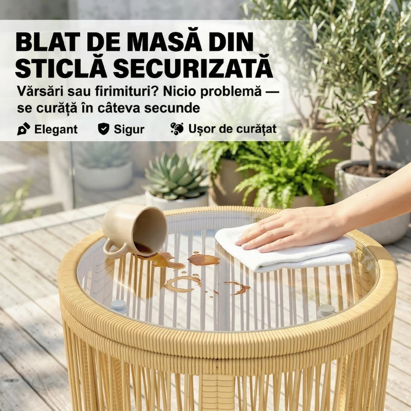 Outsunny bistro mobilier ratan polyrattan