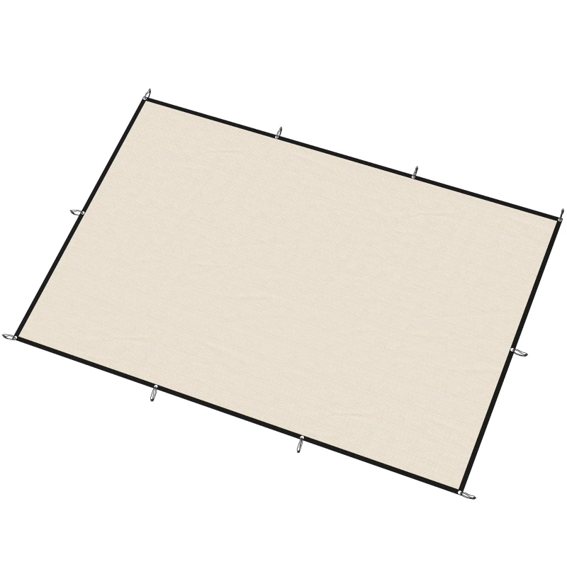 Outsunny Sun Shade Sail UV Protection Canopy with Stainless Steel Eyelets for Patio Garden 2 x 3 m Beige