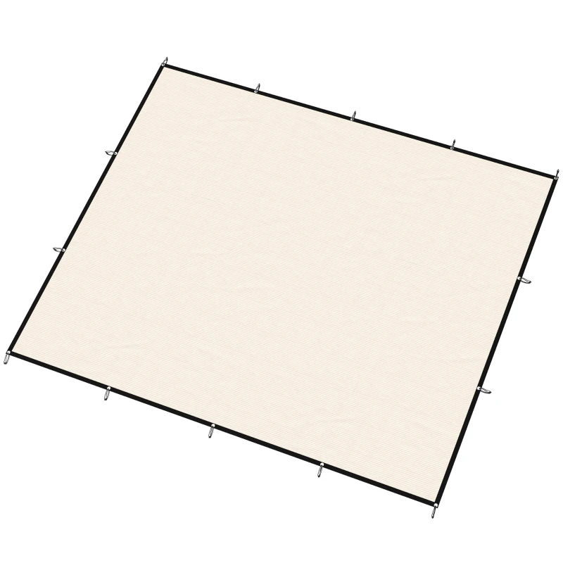 Outsunny Sun Shade Sail UV Protection Canopy with Stainless Steel Eyelets for Patio Garden 3 x 3.6 m Beige