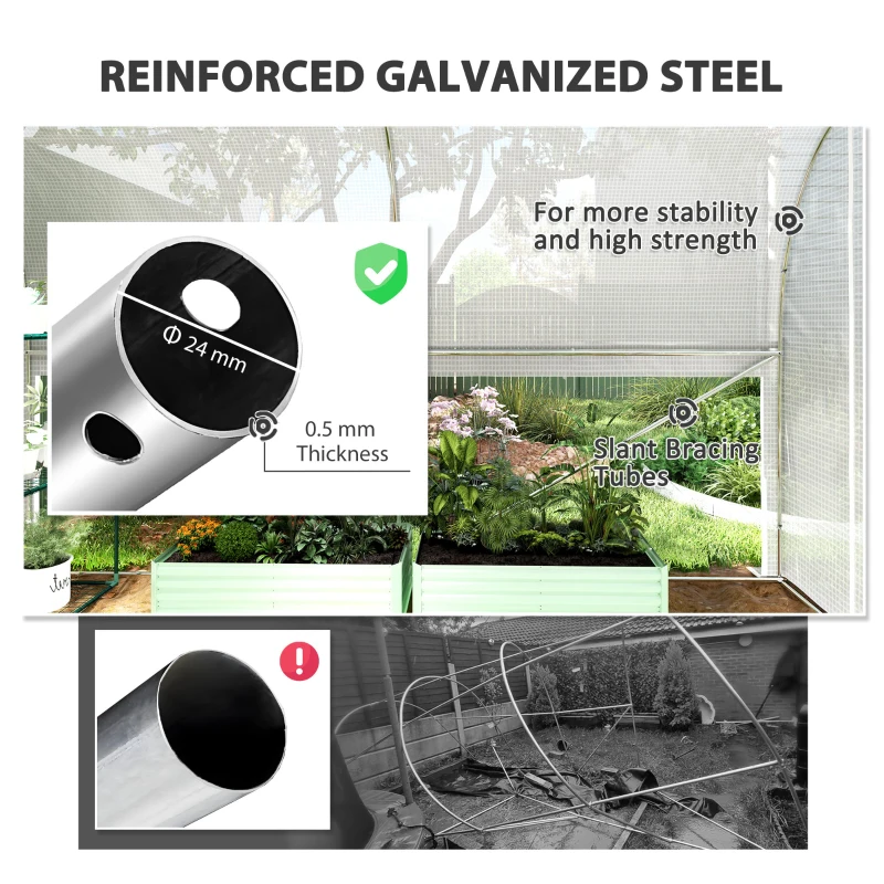 Szklarnia 3x2x2 m, folia, 8 okien, UV ochrona, drzwi