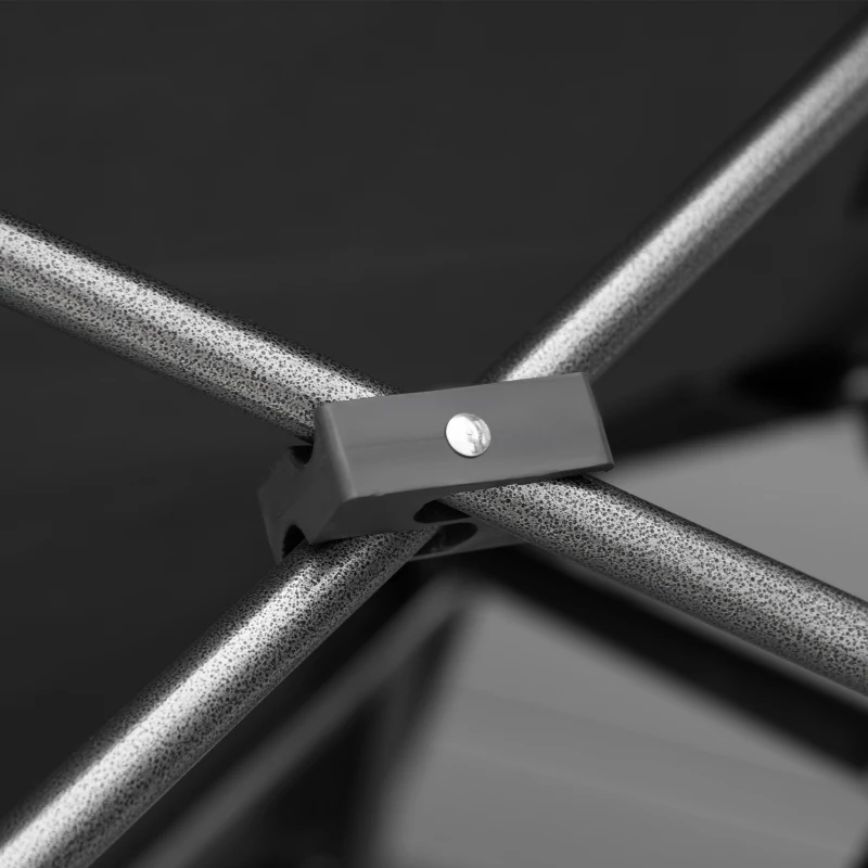 Outsunny Cama de Campismo Dobrável com Almofada Bolso Lateral e Bolsa de Transporte 188x64,5x53 cm Preto e Azul Escuro