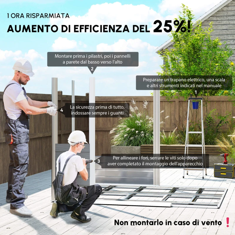 Outsunny Capanno attrezzi in metallo, resistente alle intemperie e anti-ruggine, richiudibile a chiave,  2,40 x 2,06 x 1,98 m, Grigio chiaro