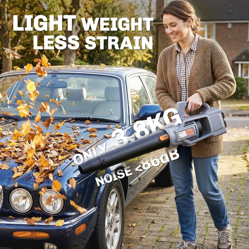 Outsunny Leaf Blower Cordless with 2 x 4000mAh Batteries & Charger, 36V Lightweight Garden Blower with 1000W Brushless Motor