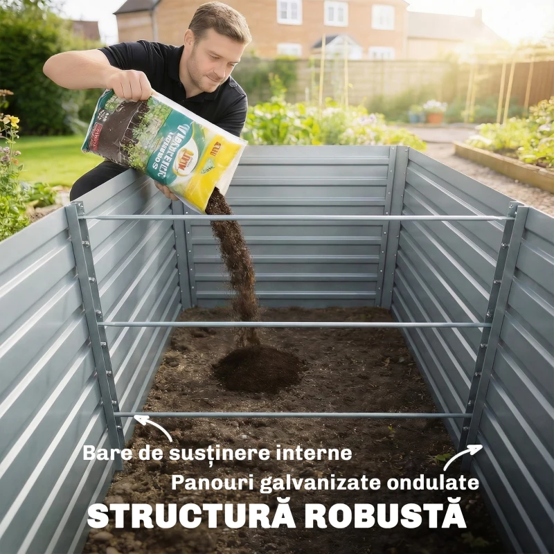 Outsunny jardinieră înălțată strat vas