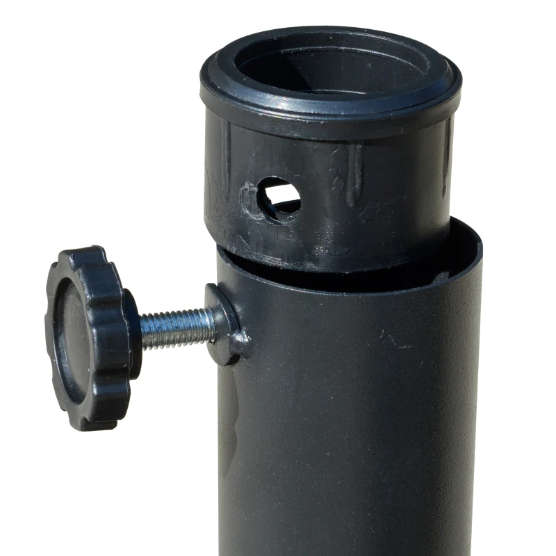 Outsunny Base per Ombrellone Rotonda da 14.28kg in Resina con Decorazione, per Pali da 38mm e 48mm, Φ44x33cm, Bronzo