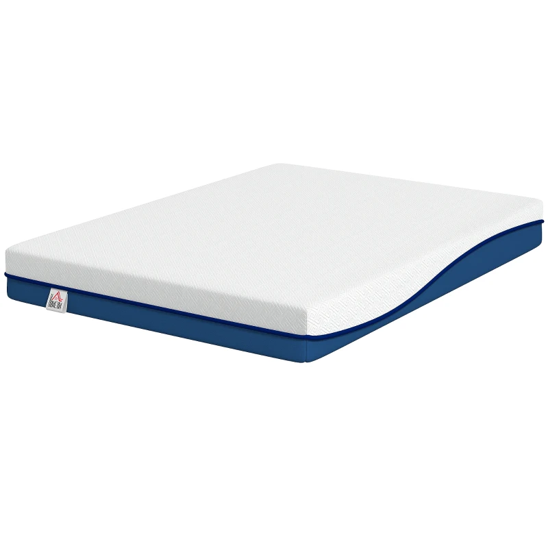 HOMCOM Matratze 140 x 190 cm, 2-Personen-Matratze, Memory-Schaum mit Grüntee, abnehmbare waschbare Hülle, mittlere Festigkeit