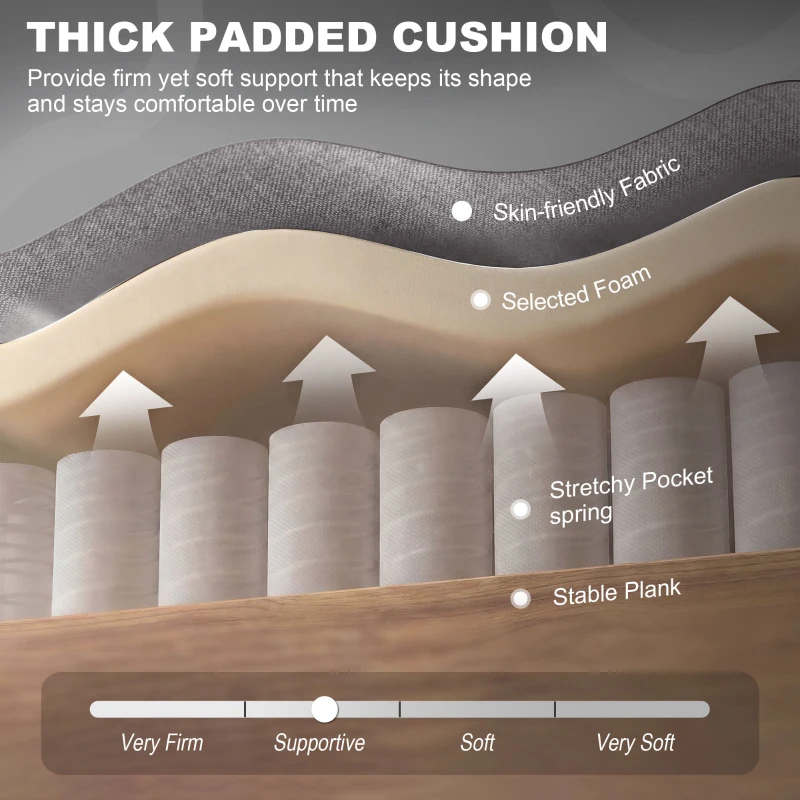 HOMCOM Retro Accent Chair, Wingback Armchair with Wood Frame Button Tufted Design for Living Room Bedroom, Grey