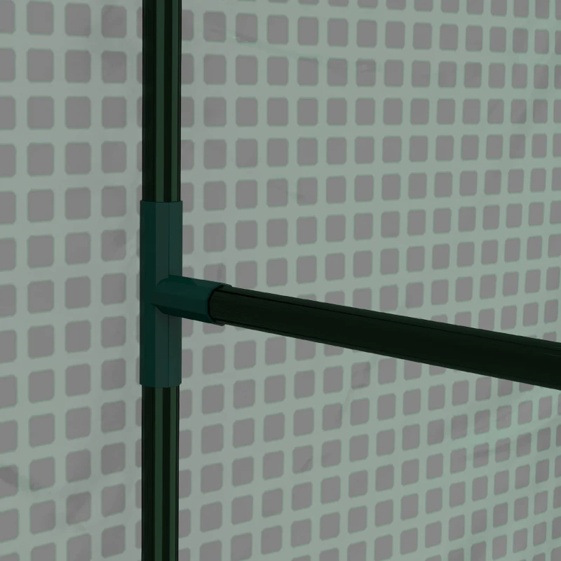 Outsunny Gewächshaus Treibhaus Frühbeet, wetterbeständig, aufrollbare Tür, 100 cm x 80 cm x 150 cm, Grün