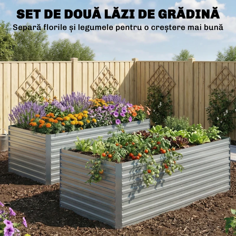 Outsunny jardinieră înălțată strat vas