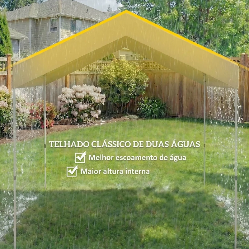 Outsunny Tenda Dobrável 2,4x2,4 m Pop-up UPF50+ Bloqueio Central Altura Ajustável Bolsa de Transporte Sacos de Areia Bege