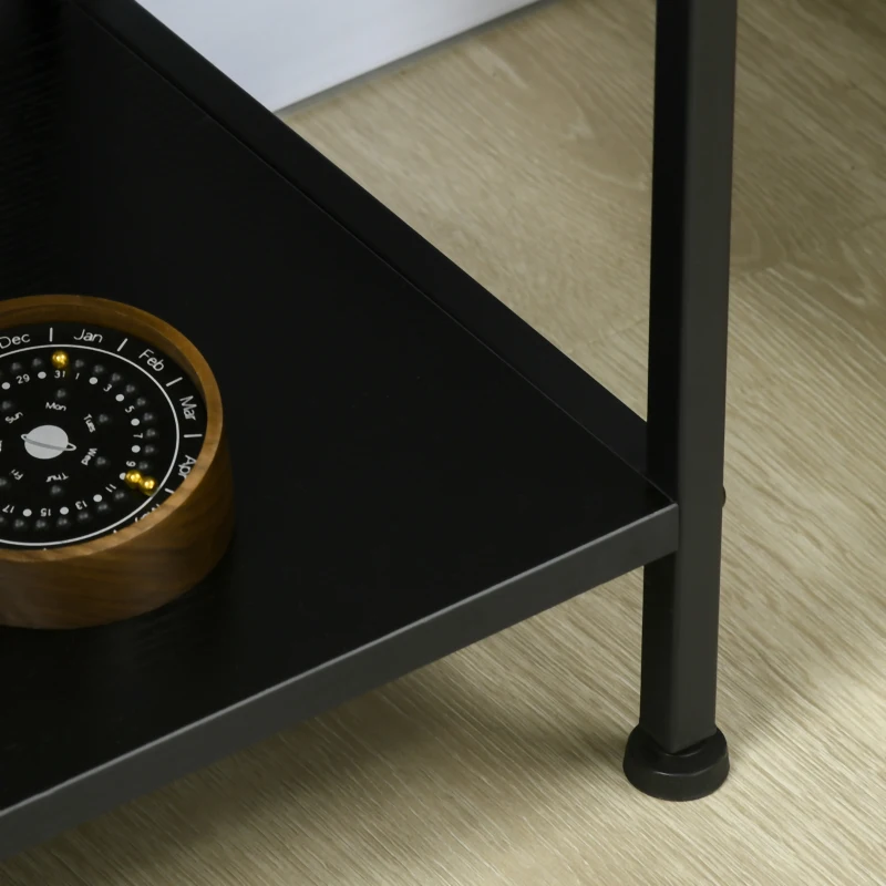 HOMCOM Estante Industrial de 5 Níveis Estante para Livros com 2 Gavetas e Estrutura de Metal 80x30x170,5 cm Madeira e Preto