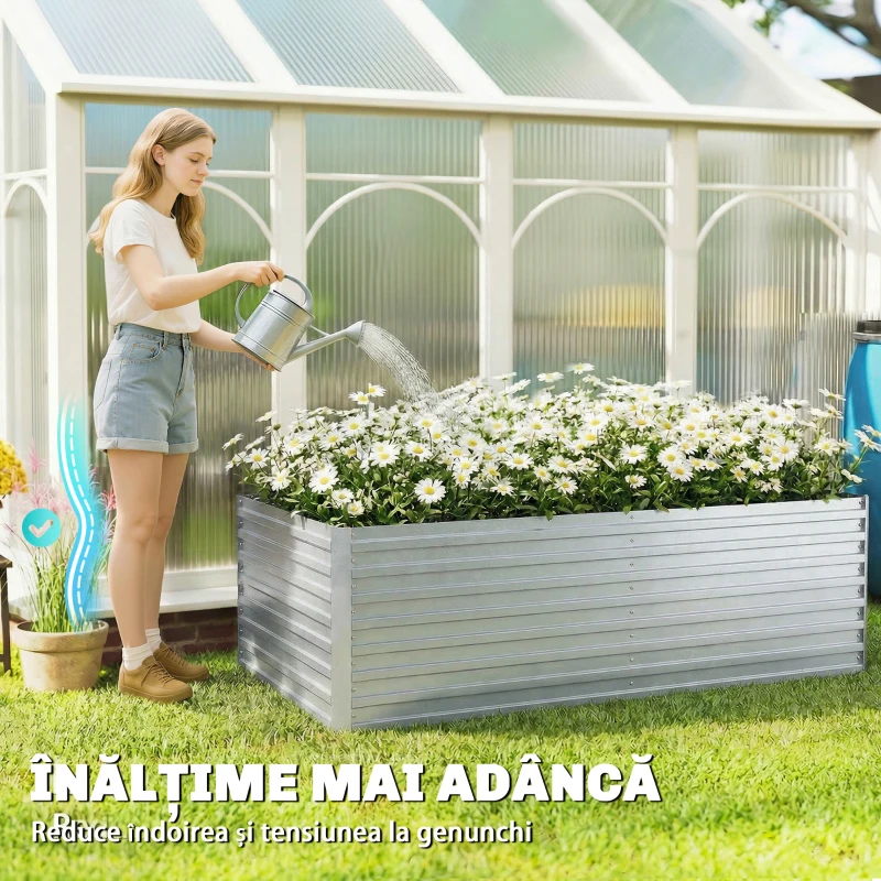 Outsunny jardinieră înălțată strat vas