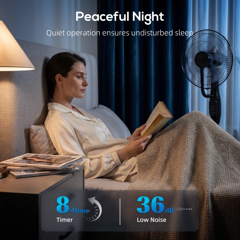 HOMCOM Stojący wentylator z mgiełką, oscylacja 70°, 3 prędkości, 3 tryby, zbiornik 3,5 l, czarny