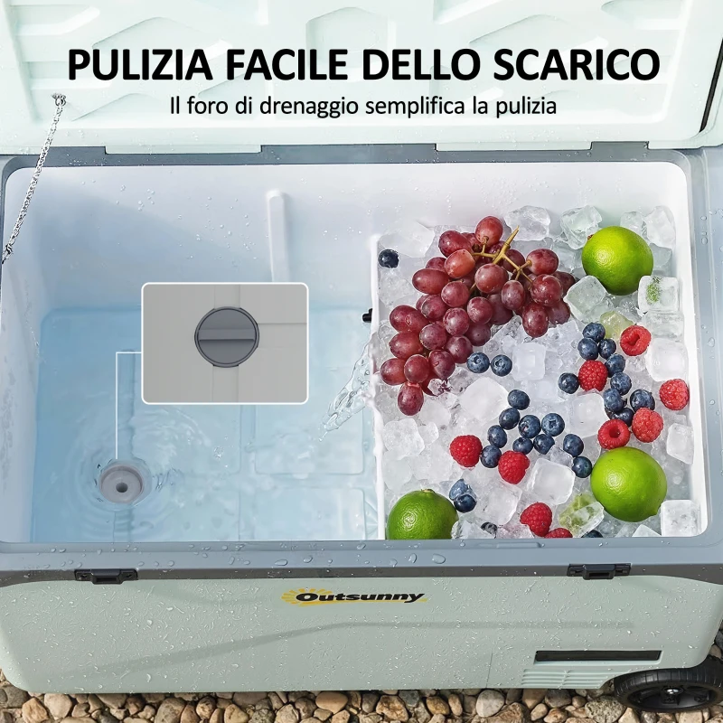 Outsunny Frigorifero Portatile 42.5L a Compressore con Controllo App, -20℃ a 20℃