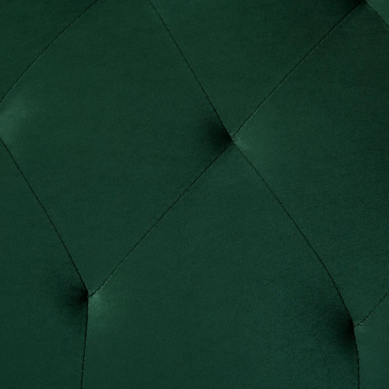 Divano letto 2 posti, rivestimento in velluto, piedi dorati, 173x75x70 cm, Verde