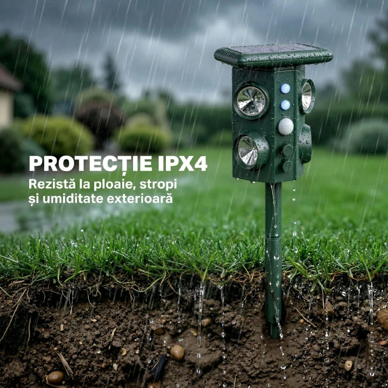 Outsunny Dispozitiv de Alungare a Animalelor, Repelent Ultrasonic