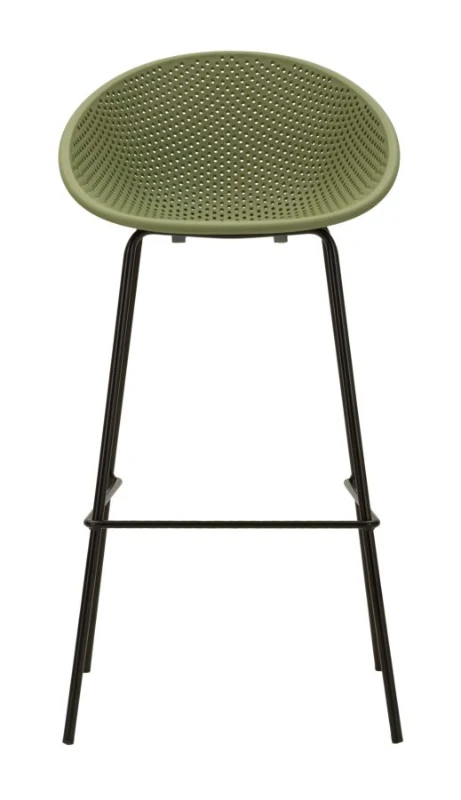 Mauro Ferretti Set scaune de bar Ibiza verde 2 bucăți cm 50x50x98 (înălțime șezut cm 75)