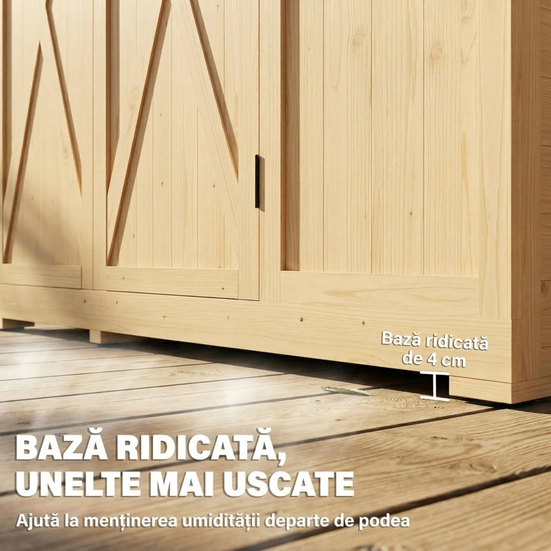 Outsunny magazie debara spațiu depozitare unelte dulap exterior