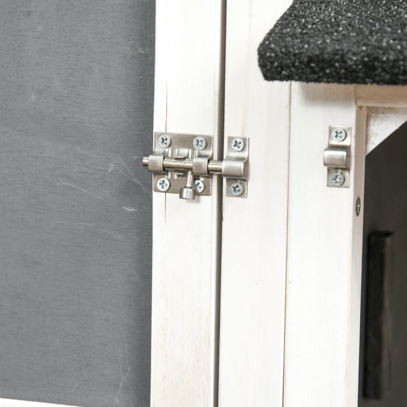 PawHut Cusca Exterior pentru Iepuri – Cu Roti, Casa si Zona de Alergat