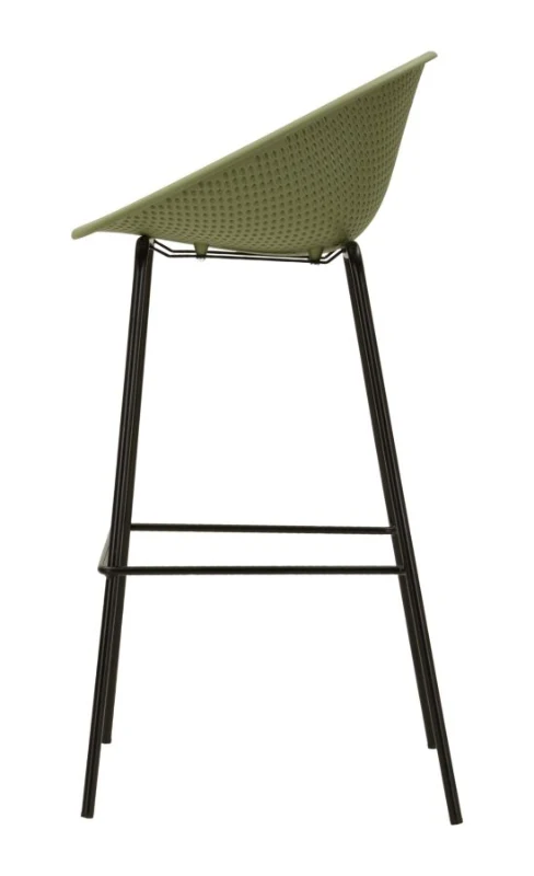 Mauro Ferretti Set scaune de bar Ibiza verde 2 bucăți cm 50x50x98 (înălțime șezut cm 75)