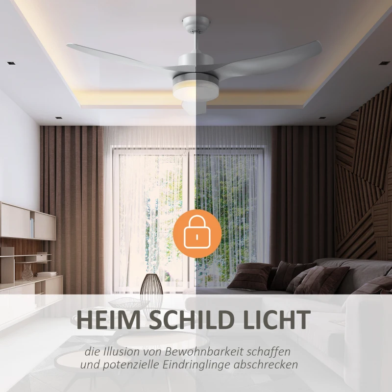 Wentylator sufitowy z oświetleniem LED, odwracalny, nowoczesny