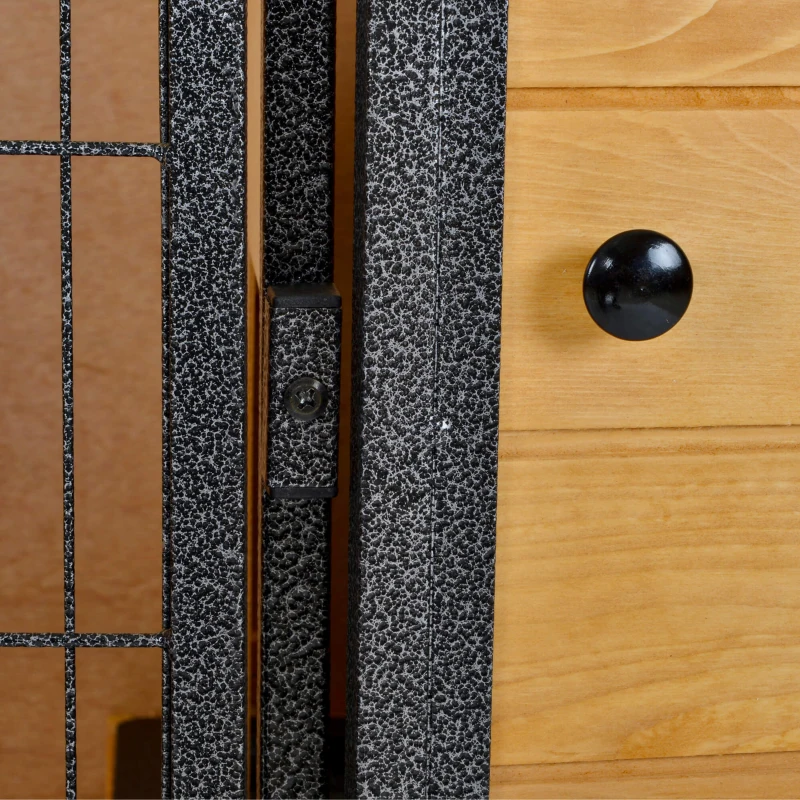 Pawhut Cusca Iepuri Exterior – Lemn & Metal, Cu Rampa & Spatiu Deschis