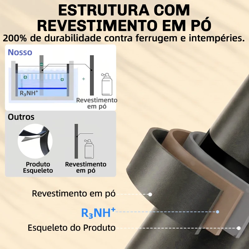 Outsunny Conjunto Bistrô de Jardim 3 peças Mesa e 2 Cadeiras Dobráveis em Ripas Dupla Proteção Antiferrugem Preto