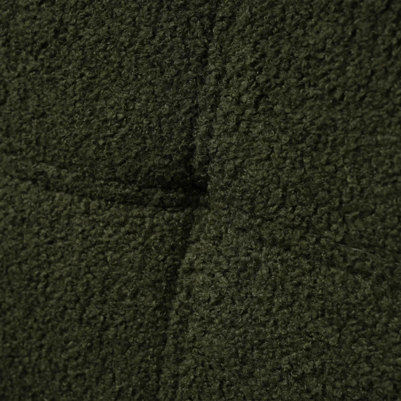 Divano letto con funzione letto, schienale regolabile, gambe dorate, rivestimento in sherpa, 175x64x72 cm, Verde