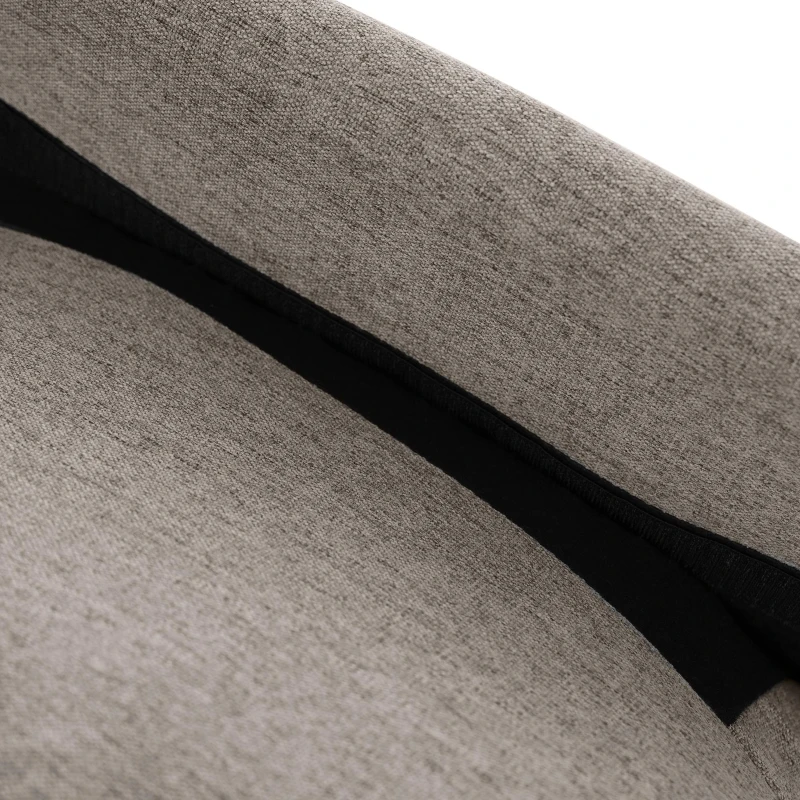 Divano angolare a forma di L con chaise longue, rivestimento in cotone-lino, cuscini inclusi, 166x118x77 cm, Grigio scuro