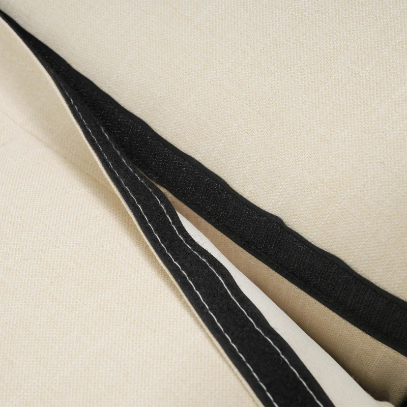 Divano-letto pieghevole multifunzionale, 2-in-1, schienale regolabile, rivestimento in cotone e lino, 127x75x94 cm, Beige