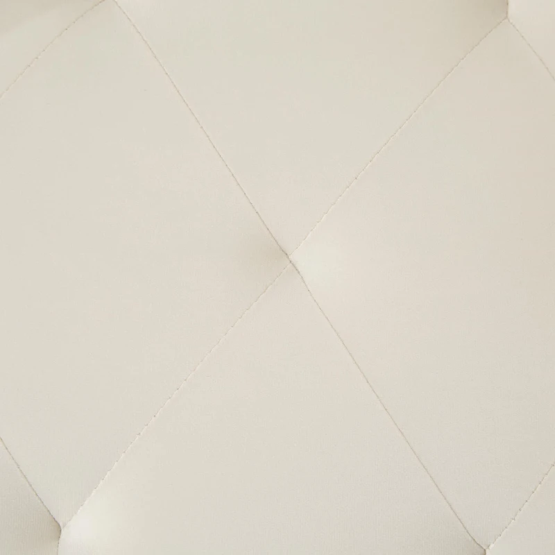 Divano letto 2 posti, rivestimento in velluto, piedi dorati, 173x75x70 cm, Beige