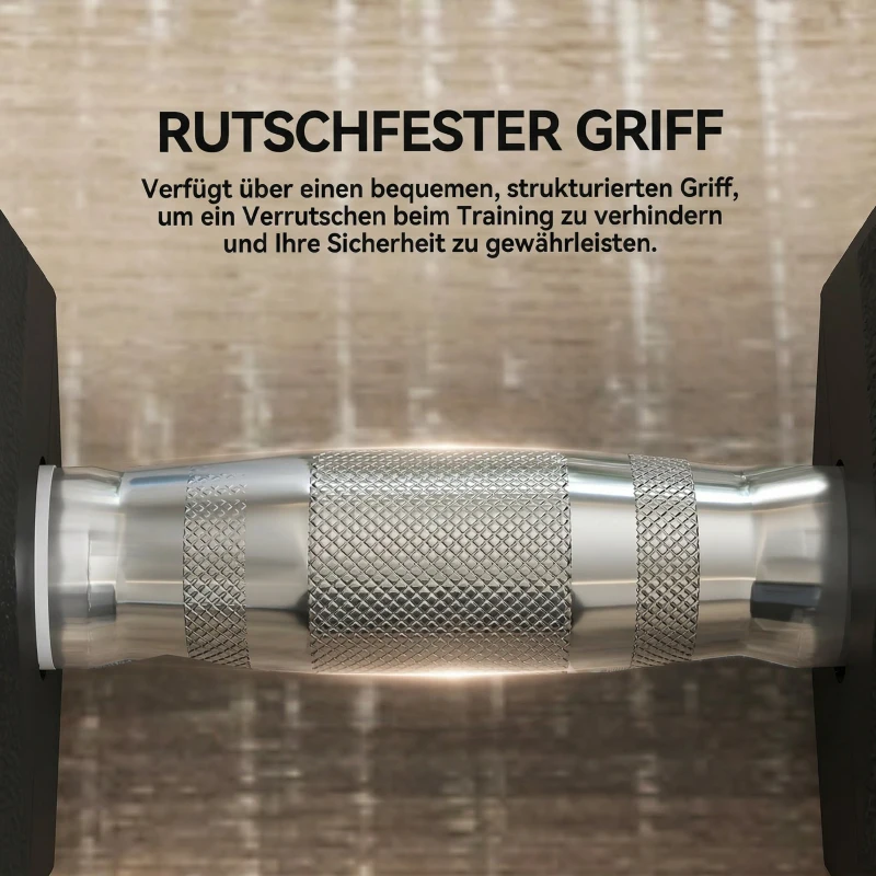 HOMCOM Hanteln mit gerändeltem Griff, Kurzhantel aus Gusseisen, 2 x 12,5 kg für Zuhause, Fitnessstudio, Krafttraining
