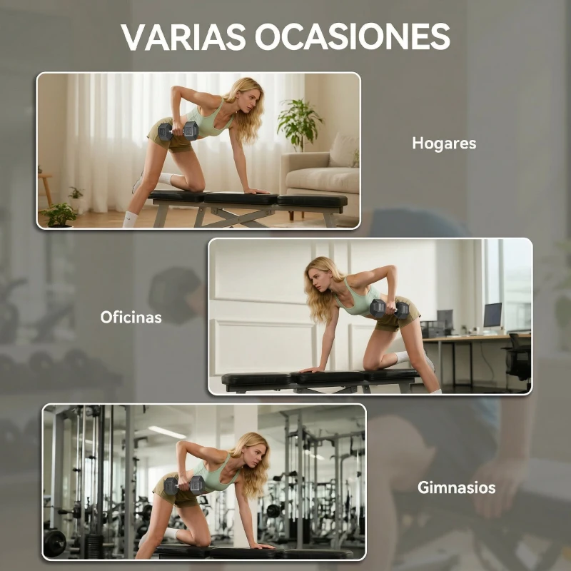 HOMCOM Set de 2 Mancuernas Hexagonales de 2 x 12,5 kg de Hierro Fundido Recubiertas en Goma para Entrenamiento en Casa Gimnasio