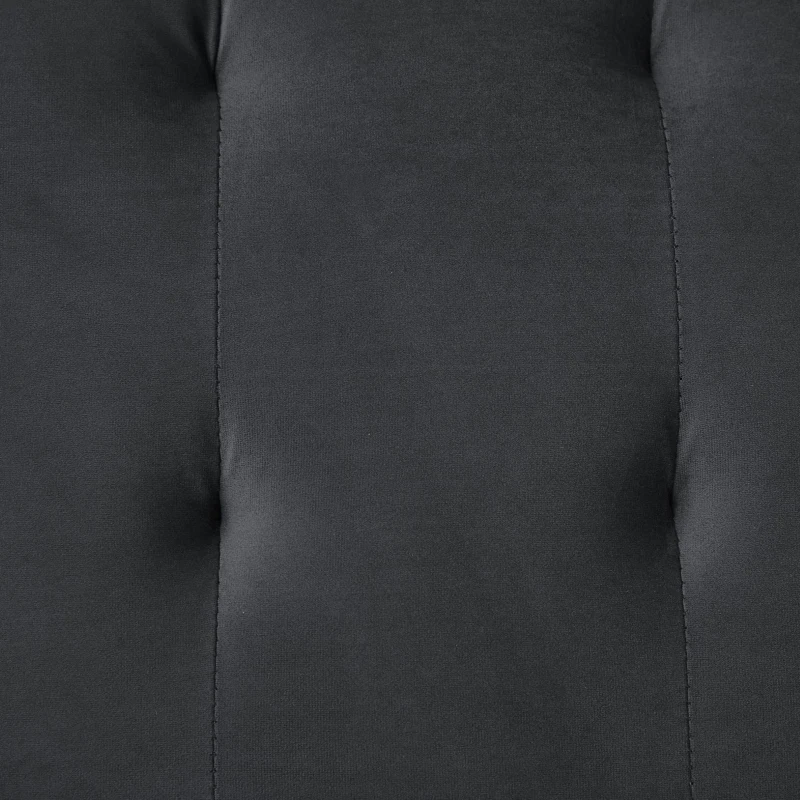 Divano-letto 2 posti, rivestimento in velluto, piedi dorati, 178x82x70 cm, Grigio