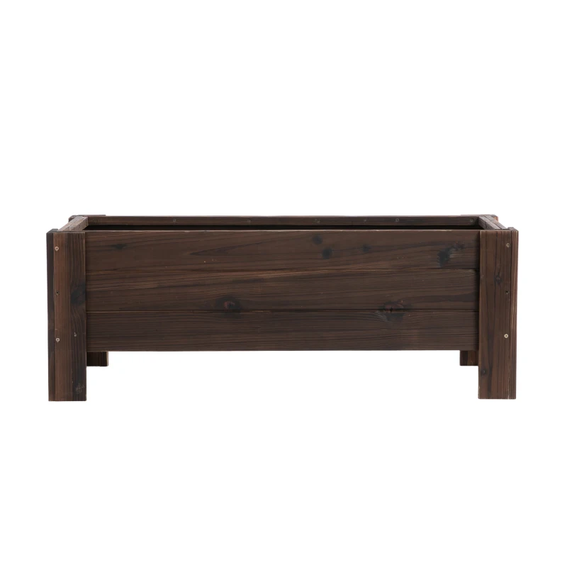 Outsunny ghiveci din lemn pentru plante, 100x36.5x36 cm, maro