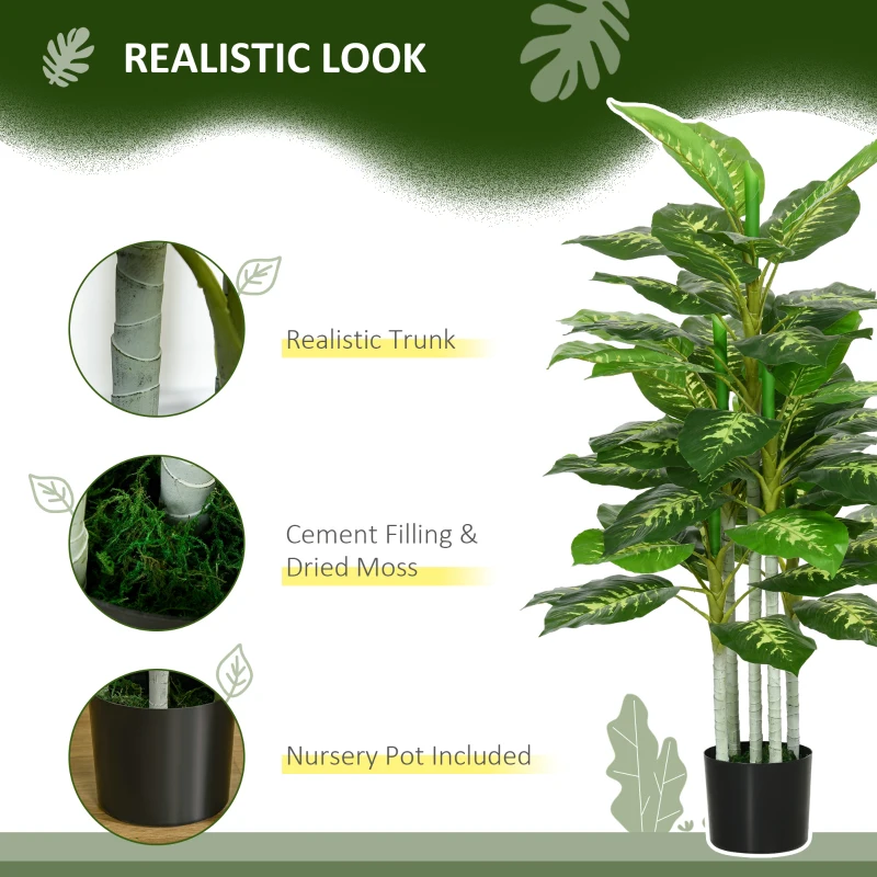 Sztuczna Dieffenbachia 120 cm, realistyczna roślina dekoracyjna