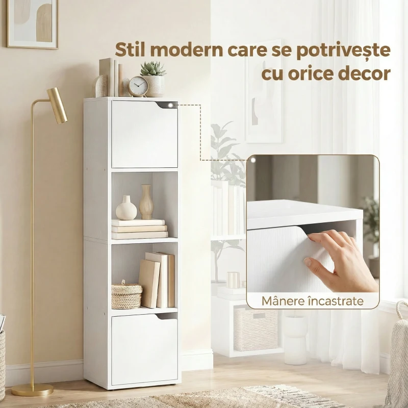 HOMCOM coloană raft îngustă economisire spațiu