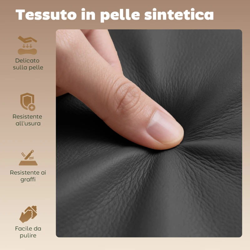HOMCOM Set 2 Sgabelli da Bar Moderni e Regolabili, in Pelle PU, Spugna e Metallo, 38.5x38.5x62-84 cm, Nero