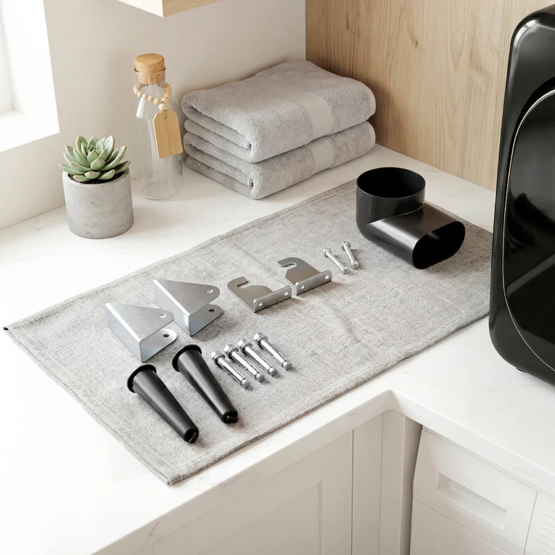 HOMCOM Asciugatrice ad Aria Carico 4kg con Timer e Programma Smart, in Acciaio Inox e ABS, 48x40x56 cm, Nero