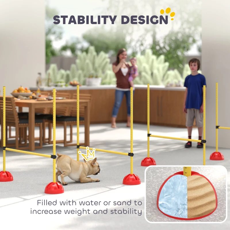 Zestaw Agility dla psów PawHut, 4 elementy, treningowy