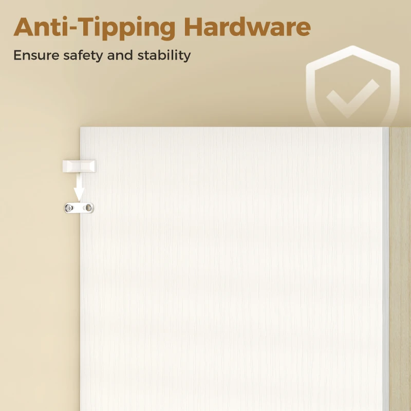 HOMCOM 170 cm Szafka kuchenna, nowoczesna szafka z otwartą półką, regulowanymi półkami, naturalne drewno