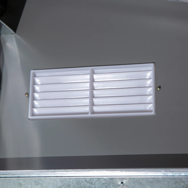 Outsunny Magazie de Depozitare de 11 x 9 din Metal pentru Unelte de Gradina cu Usi Glisante Duble si 4 Orificii de Aerisire(m-12)